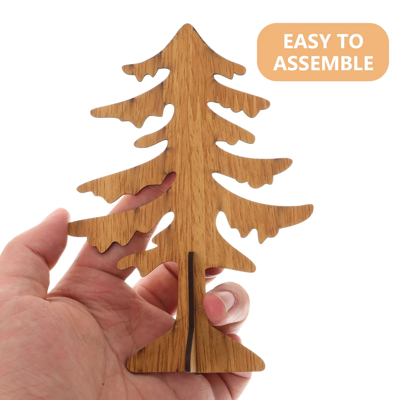 

Mini Desktop Cross Wooden DIY Christmas Tree Size S Standable Tabletop Xmas Decoration Ornament Wooden DIY Christmas Tree