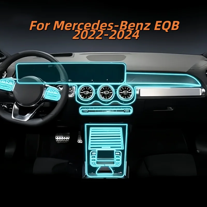 

Автомобильная центральная навигационная панель управления, защитная пленка из ТПУ для Mercedes-Benz EQB 2022-2024, аксессуары для салона автомобиля