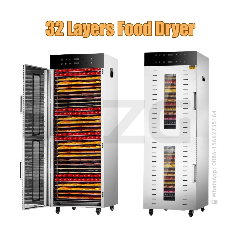 32 Layers Industrial Household Electric Fruit Dryer Dehydrator Vegetable Food Meat Fish Dewatering Dehydrating Drying Machine