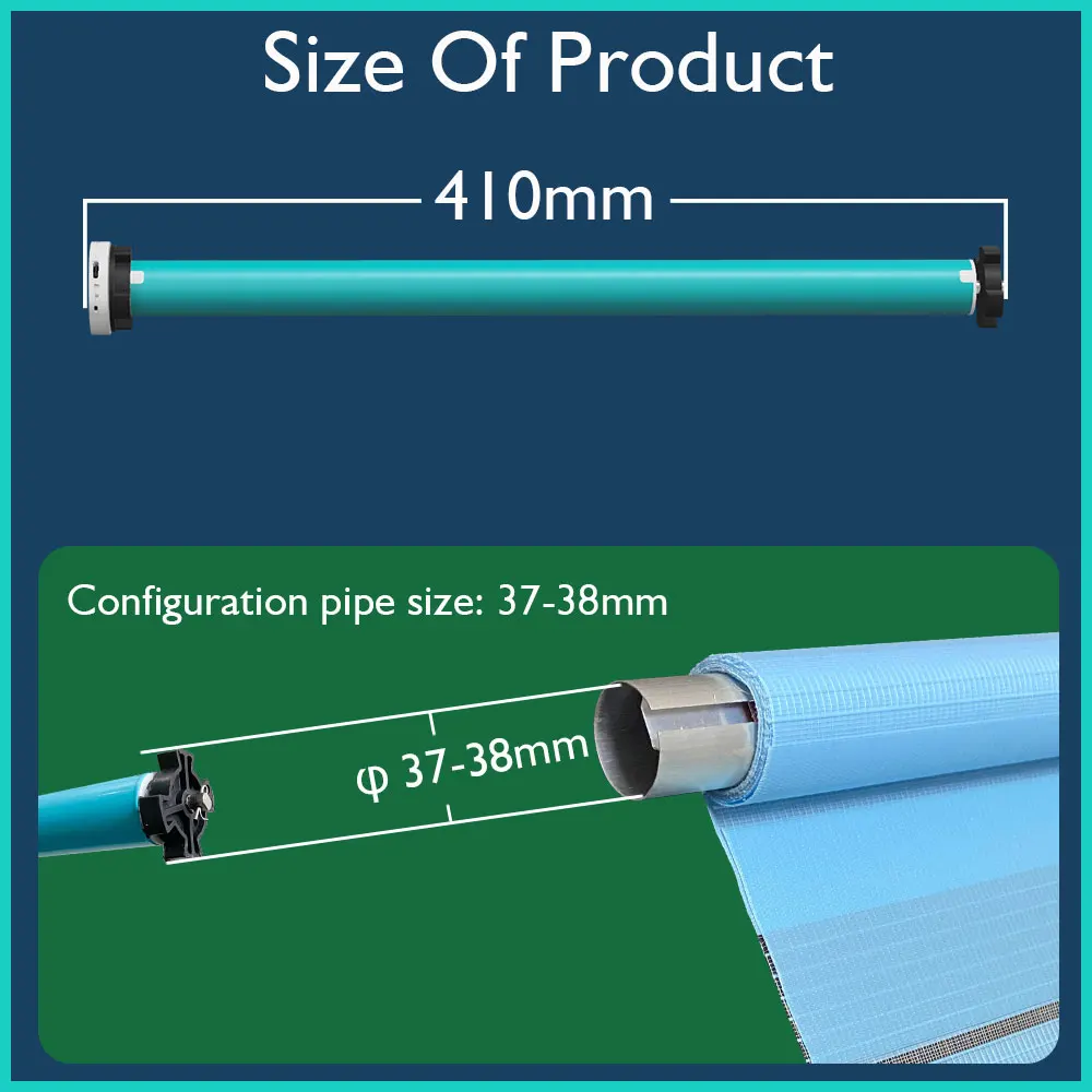 LifeLibero-persianas enrollables con Motor para cortinas inteligentes, persianas enrollables con batería Wifi, tubo de 38mm, obturador sin cable