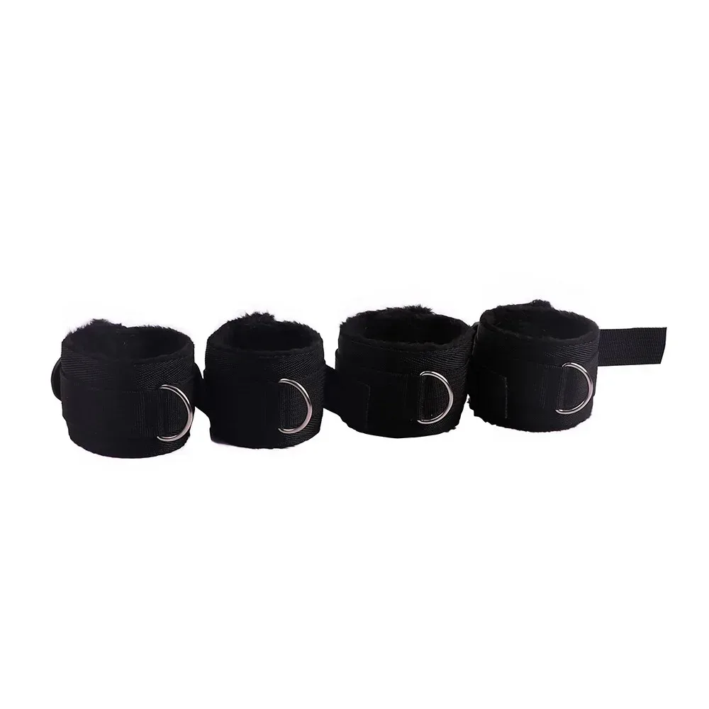 Adjustable Bed Bondage Binding Strap Set with Plush Hand Ankle Cuffs BDSM Restraint Gear Adult Couples Bedroom Game Accessory view 5