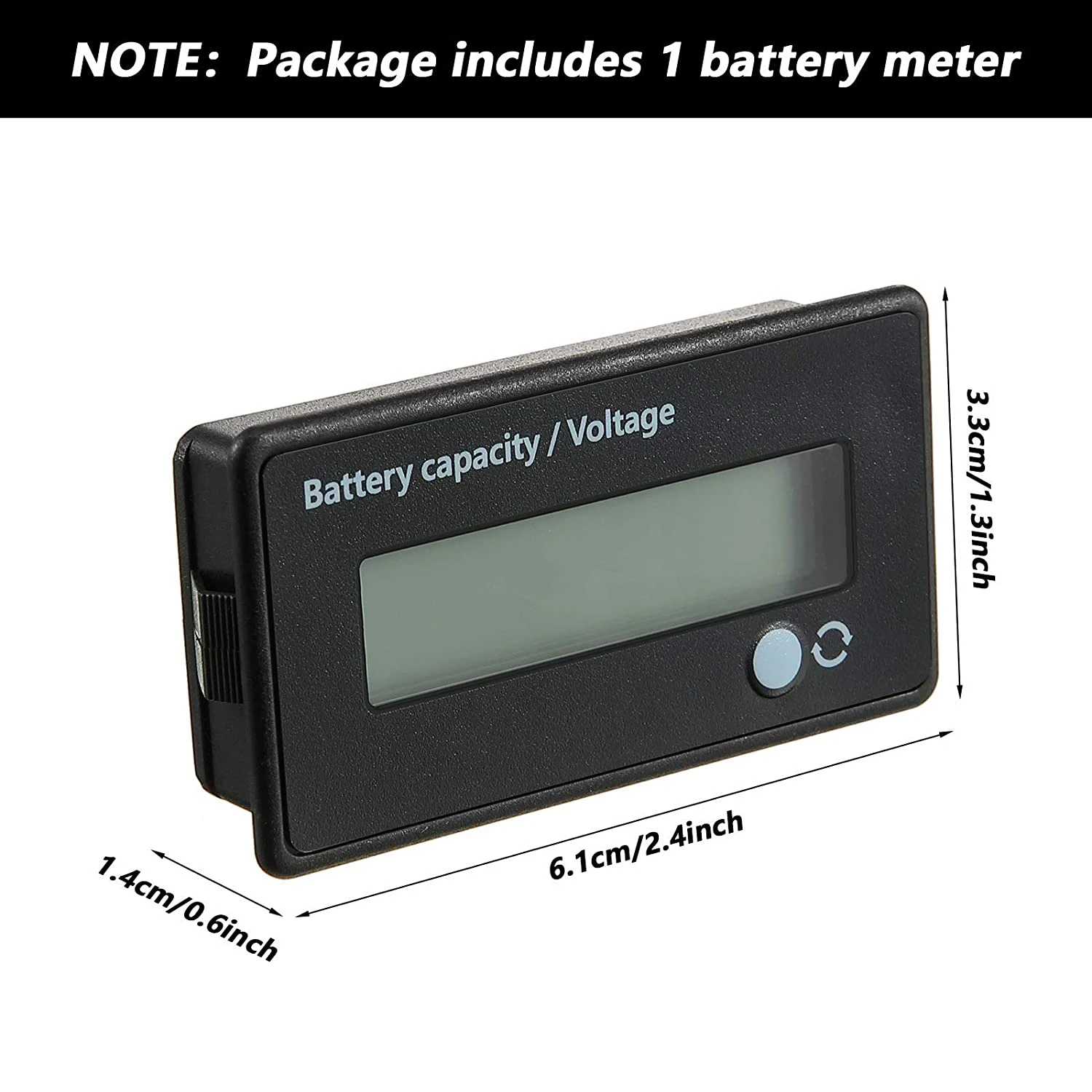 Dc 12v 24v 36v 48v 72v Battery Meter with Alarm Battery Capacity Indicator Monitor Voltage Meter and Lithium Ion Indicator
