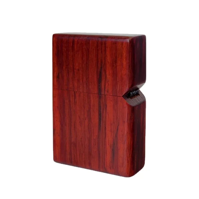 2024 Mahogany Hand-carved Kerosene Lighter Windproof Grinding Wheel Sandalwood Lighter Personalized Creative Collection Gift