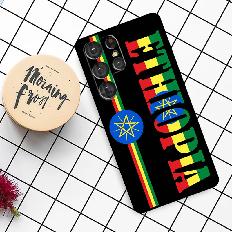 Ethiopia Flag Case For Samsung Galaxy S23 S22 Ultra Note 20 Note 10 S8 S9 S10 Plus S21 FE S20 FE Back Cover