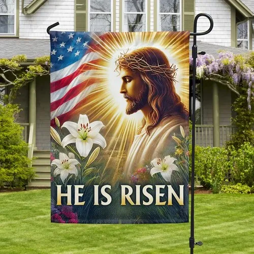 He is Risen Religious Easter Day Flag Graden Flag XXH LLP LLX uui