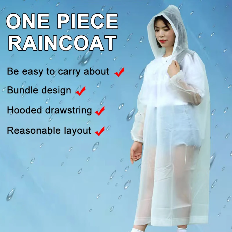 Women Men Military Outdoor Waterproof Jacket Thick PVC Raincoat Rain Coat Hooded Poncho Rainwear Jacket Windbreaker