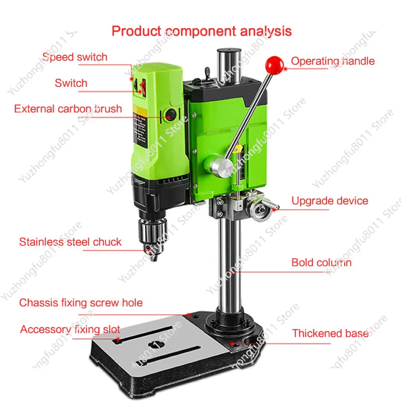 

340W 480W 710W 1050W Mini Bench Drill Electric Bench Vise Fixture Drilling Machine Variable Chuck 1-16mm for DIY Wood Metal Tool