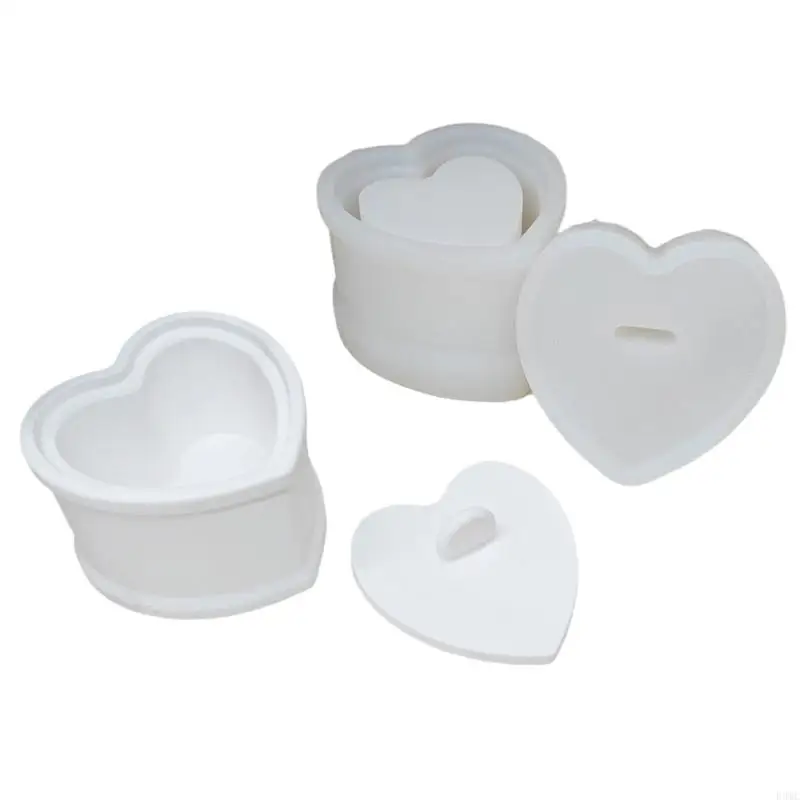 

R3MC в форме сердца банка хранения силиконовая плесень эпоксидной смолы ручной работы ручной работы с ювелирными изделиями для