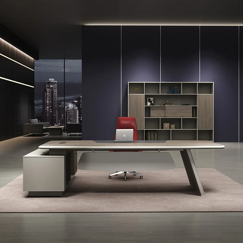 

Boss table simple modern class chairperson light luxury desk office manager supervisor combination