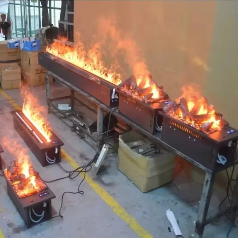 

Высококачественный 3D паровой камин из нержавеющей стали, умное приложение, управляемое с дистанционным управлением, современный дизайн, металлический материал