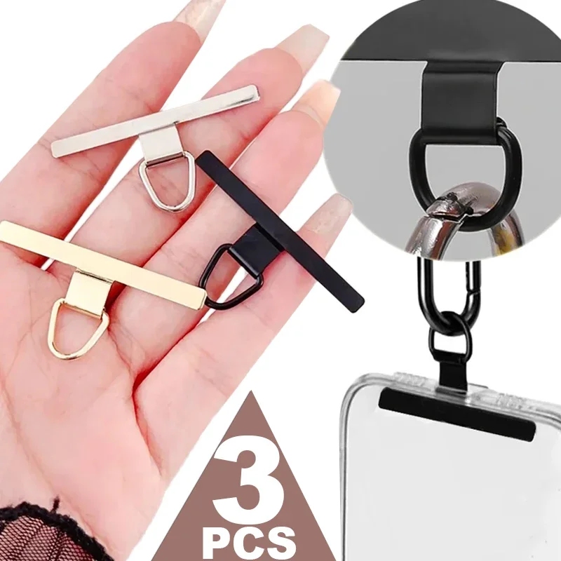 3PCS Ultrathin Stainless Steel Mobile Phone Lanyard Pads Replacement Phone Straps Tether Tabs Safety Metal Gasket 2024 New