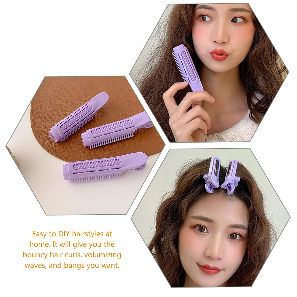 

10pcs Bangs Rollers With Clips Volume Styling Tool Lightweight Diy Home Travel Use Bang Curler Roller Rollers For Short