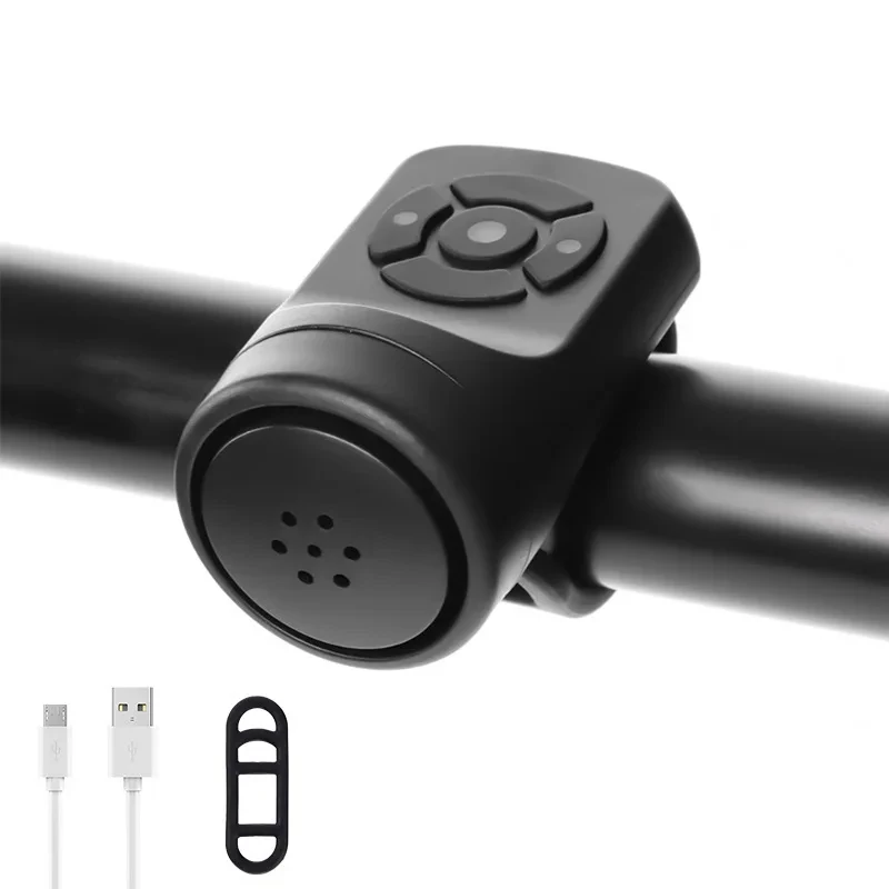Elektrische Fahrradklingel mit USB-Ladefunktion, MTB-Mountainbike-Warnklingel, wasserdichte Sicherheitsklingel, Fahrradzubehör – Detail 2