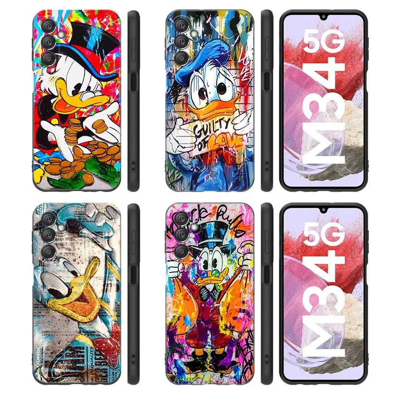 Donald Duck Phone Case For Samsung Note 10 Lite 20 Ultra M04 M13 M32 4G M14 M15 M23 M33 M34 M42 M52 M53 M54 M55 5G M11 M12 M21