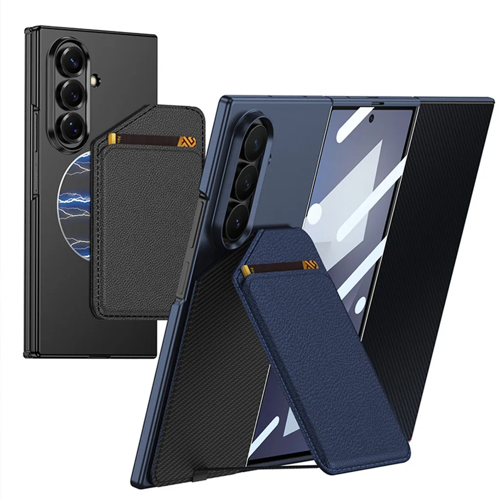 

Phone Case For Samsung Galaxy Z TriFold 5G Built-in Strong Magnetic with Shell Film Magnetic Absorption Card Holder Stand Cover