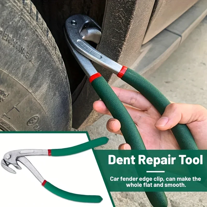 Auto Body Sheet Metal Dent Repair Pliers, Comfort Grip Olecranon Edge Bending Tool, Car Door Fender Repair