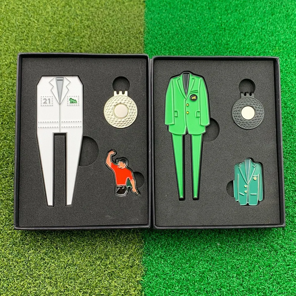 

Clothes Green Fork Magnetic Mark Golf Metal Restorer Gift Box Set Spot Golf Accessories Spot Golf Training Aids