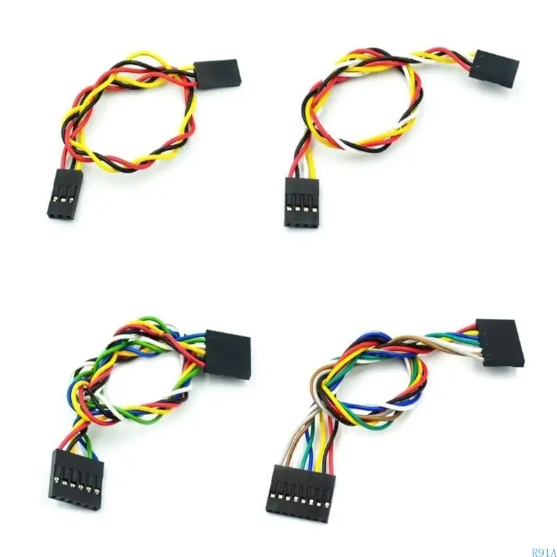 R91a 10pcs 2,54 мм разъемы Кабель Set 22AWG 3/4/6/8P для звуковых систем и энтузиастов электроники 20 см.