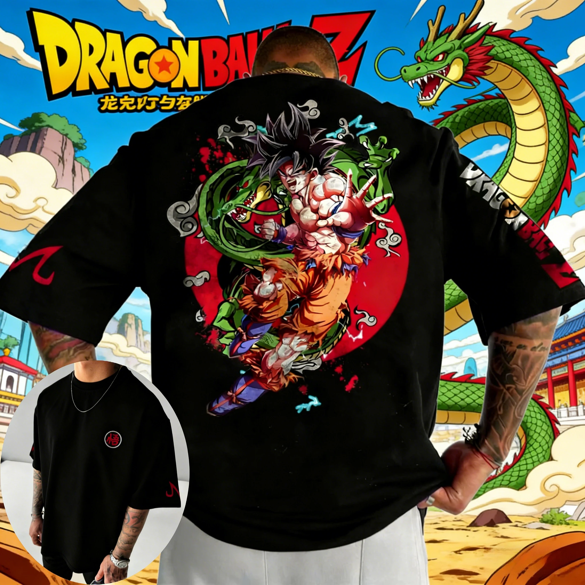 

Dragon Ball Comics Co Branded Printed T-shirt 2026 Summer New Loose Retro Casual Japanese Harajuku Neutral T-shirt Top Y2K.