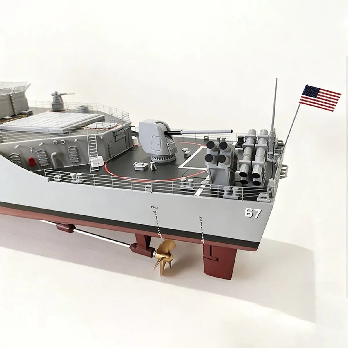 1/100 RC Ships 175cm Dual-motor Ticonderoga-class Remote Control Boat Fiberglass Hull RC Ship Model Ship Toy Warship Model