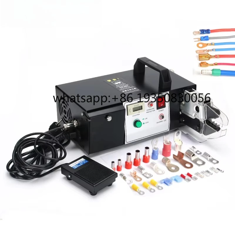 

EW-10ET Semi Automatic Electric Crimping Machine with Stripping Function 12.7KN Force & 90W Power for Pre-insulated Terminals