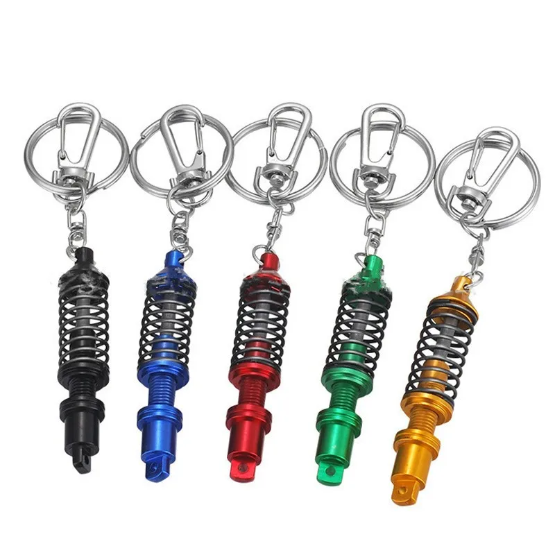 Car accessoriesCar Auto Tuning Parts Key Chain Shock Absorber Keychain Keyring Spring Shock Absorber