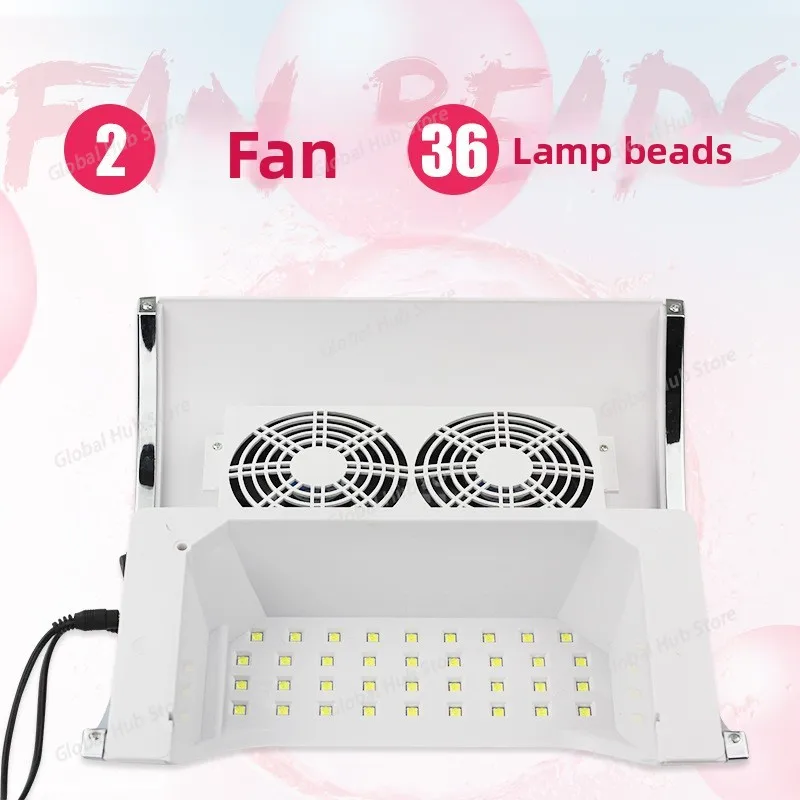 2-in-1 Smart Induction LED Vacuum Nail Art Light Therapy Machine Automatic Timing USB Nail Polish Glue Baking Light