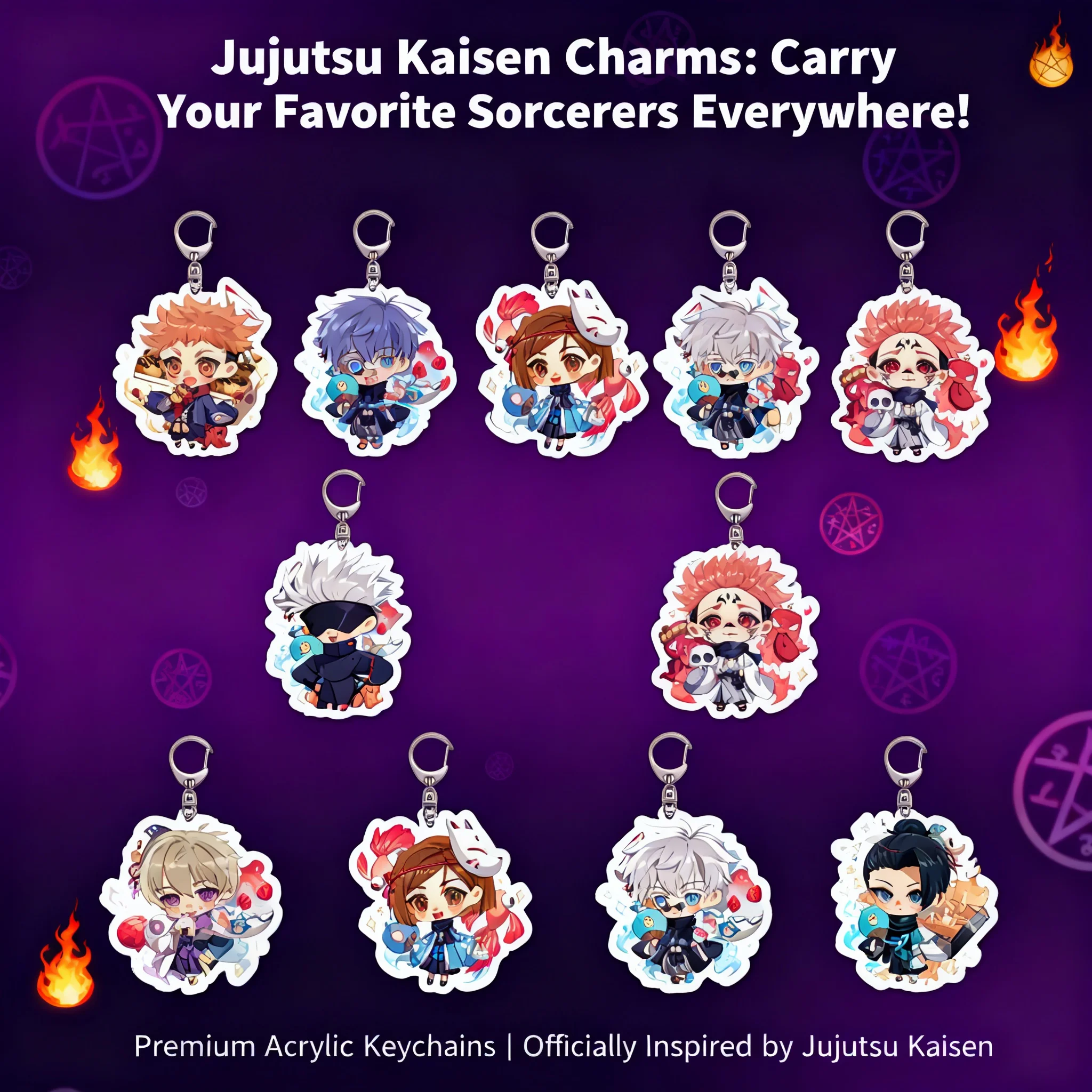 

Аниме-брелок Jujutsu Kaisen: Сатору Годжо, Мегуми Фушигуро, Сукуна, Итадори Юдзи, Инумаки Тоугэ — милые фигурки и аксессуары для косплея