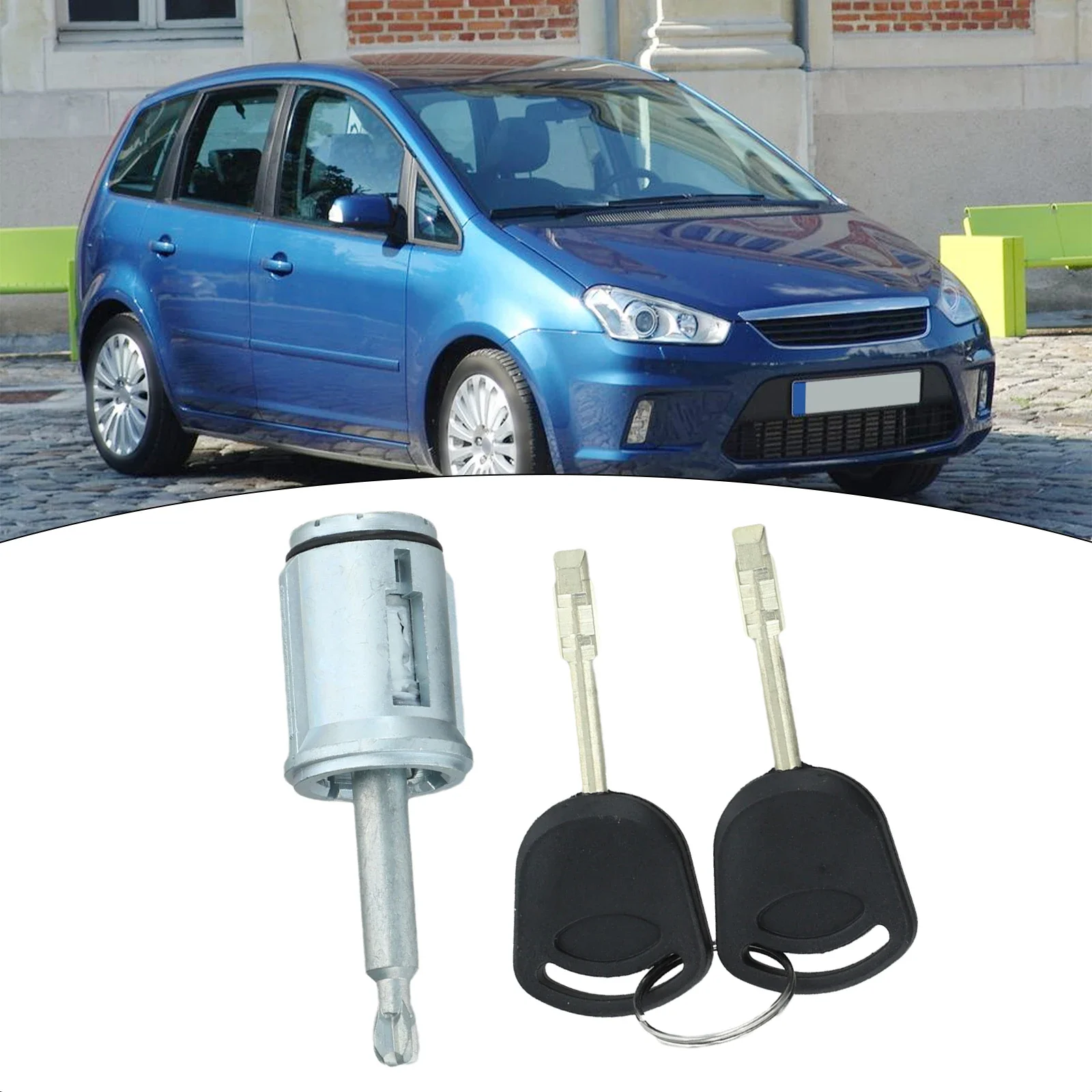 Cylinder With Keys Bonnet Lock Cylinder Direct Replacement Easy Installation OE Fitment Check Plastic And Metal