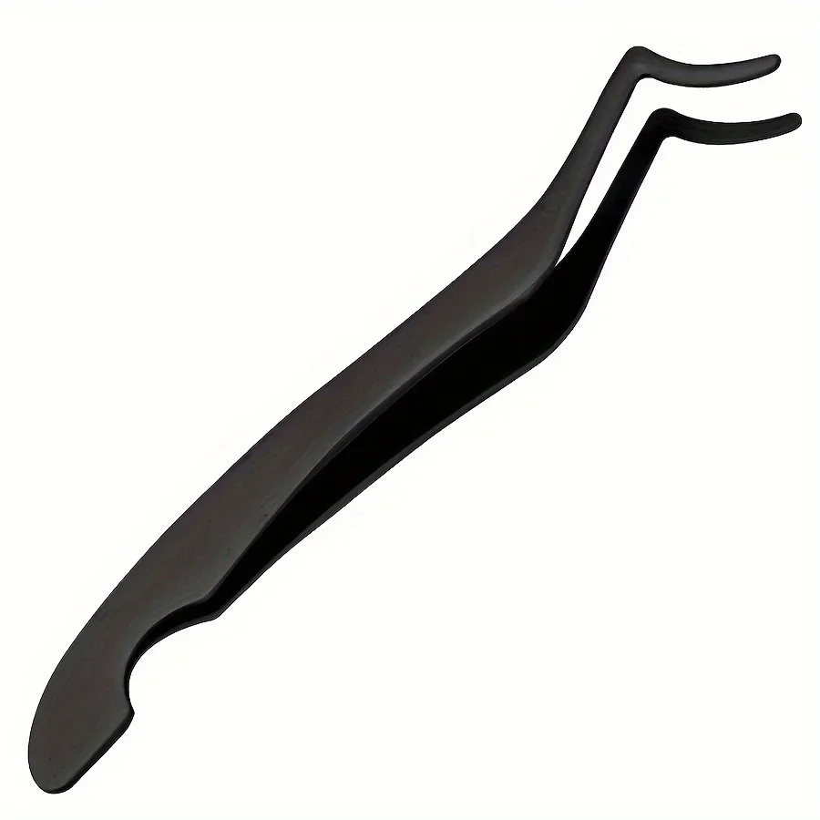 Recourbe-cils droit et incurvé haute densité, pince à épiler, outil de greffe de fleurs, conception en forme d'hippocampe, extension de cils