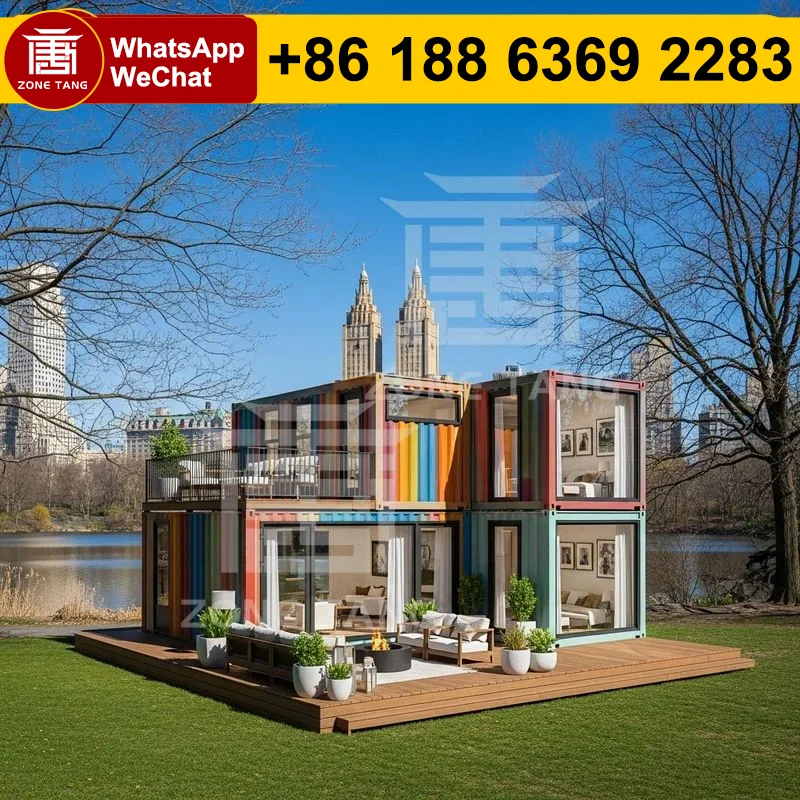 Flat Pack House Prebuilt Homes Kit Homes Steel Structure Customize Color Mobile Office Modular Expansion Temporary Multi Purpose