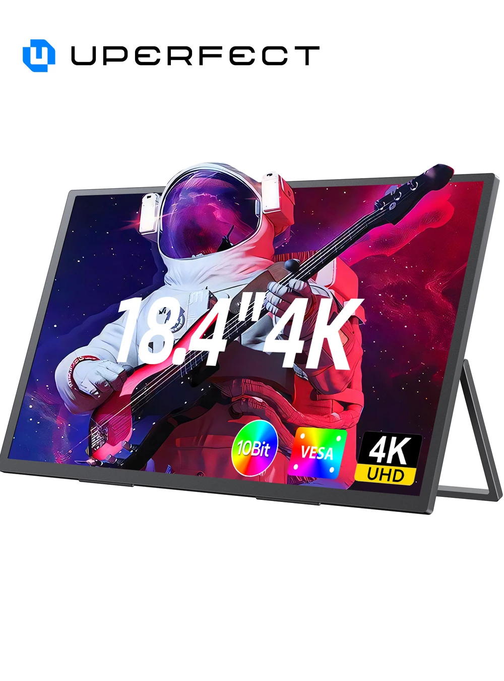 UPERFECT 18.4 Inch 4K UHD Portable Gaming Monitor HDR 3MS FreeSync IPS HDR Computer Display Bulit in Dual Speakers VESA OSD Menu