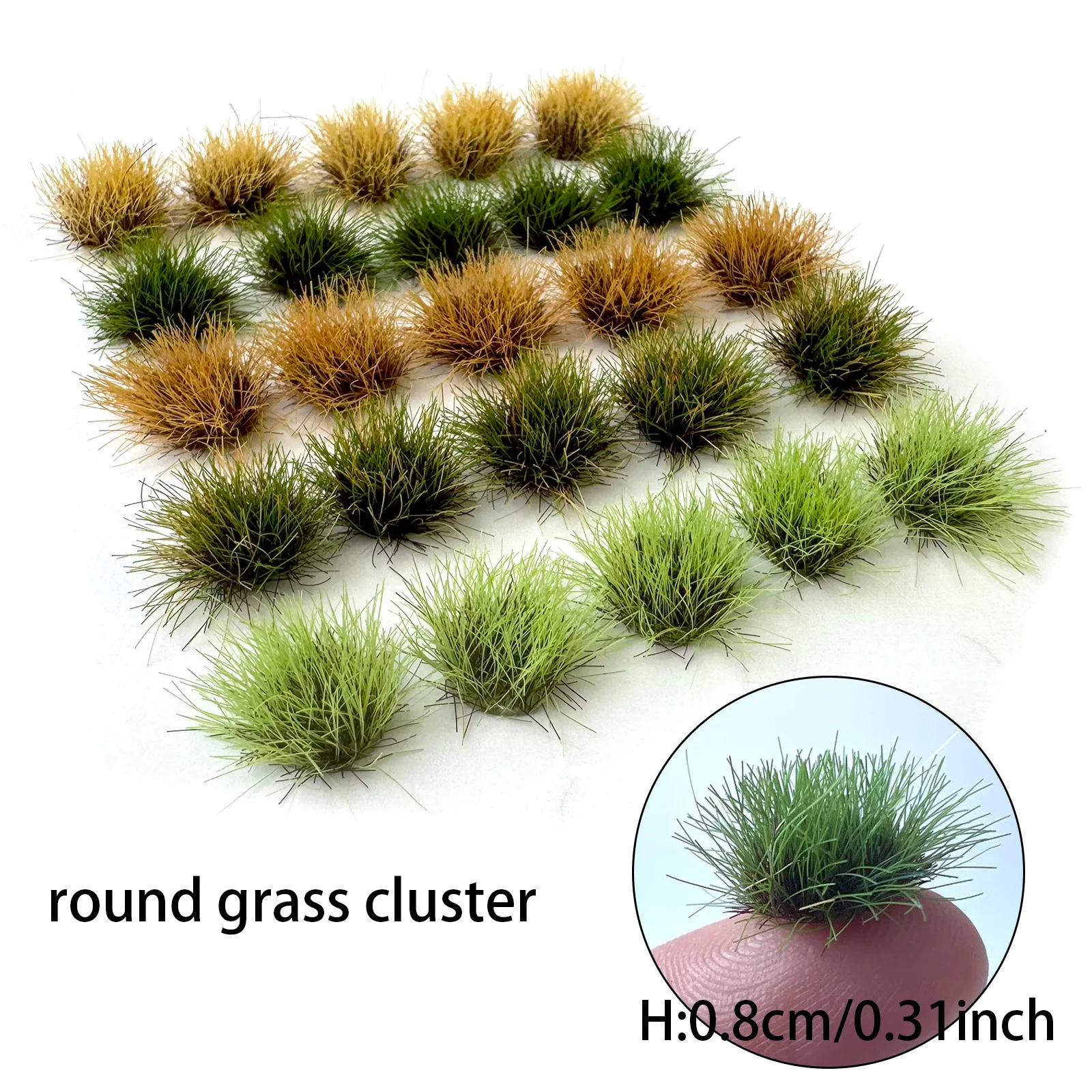 Grass Tufts and Miniature Flowers Cluster for Crafts,Diorama Grass Supplies,Model Grass Scene Accessories for Train Railroad