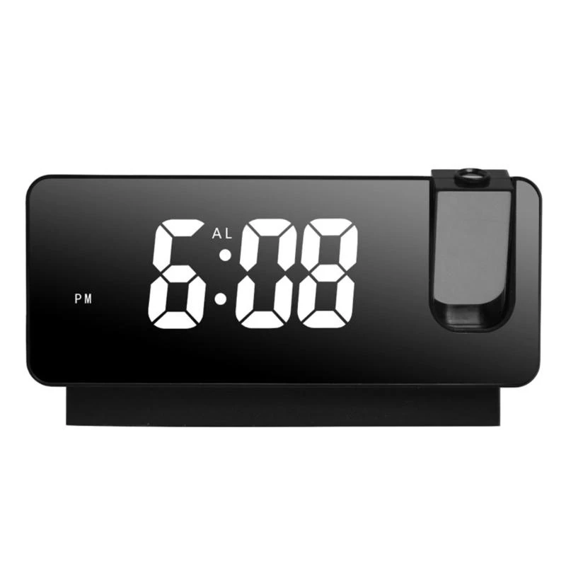 Projection Digital Alarm Clock for Bedrooms, Radio Alarm Clock USB Port