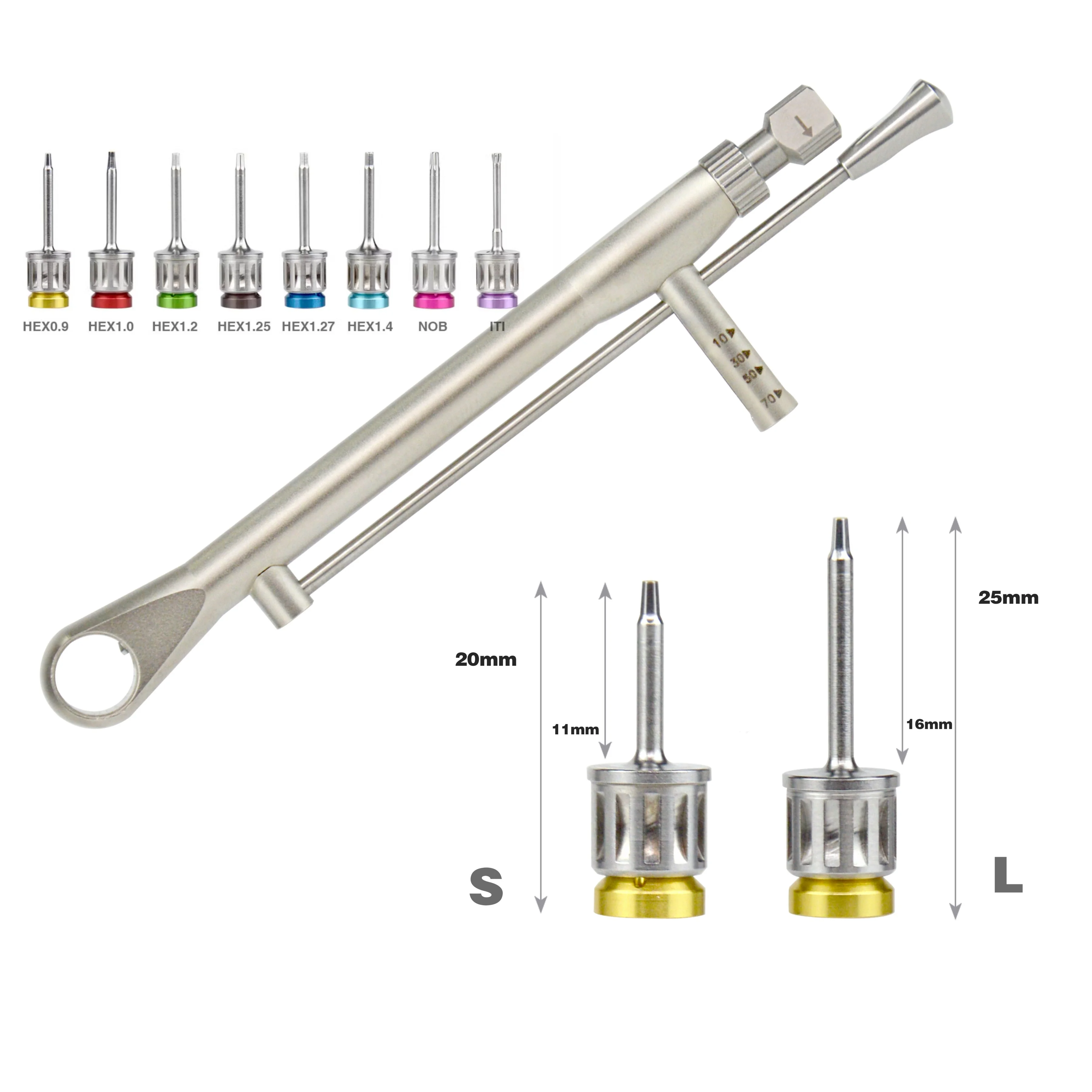 

1 Pc Dental Universal Implant Torque Screwdrivers Wrench Universal Prothetic Dentist Materials