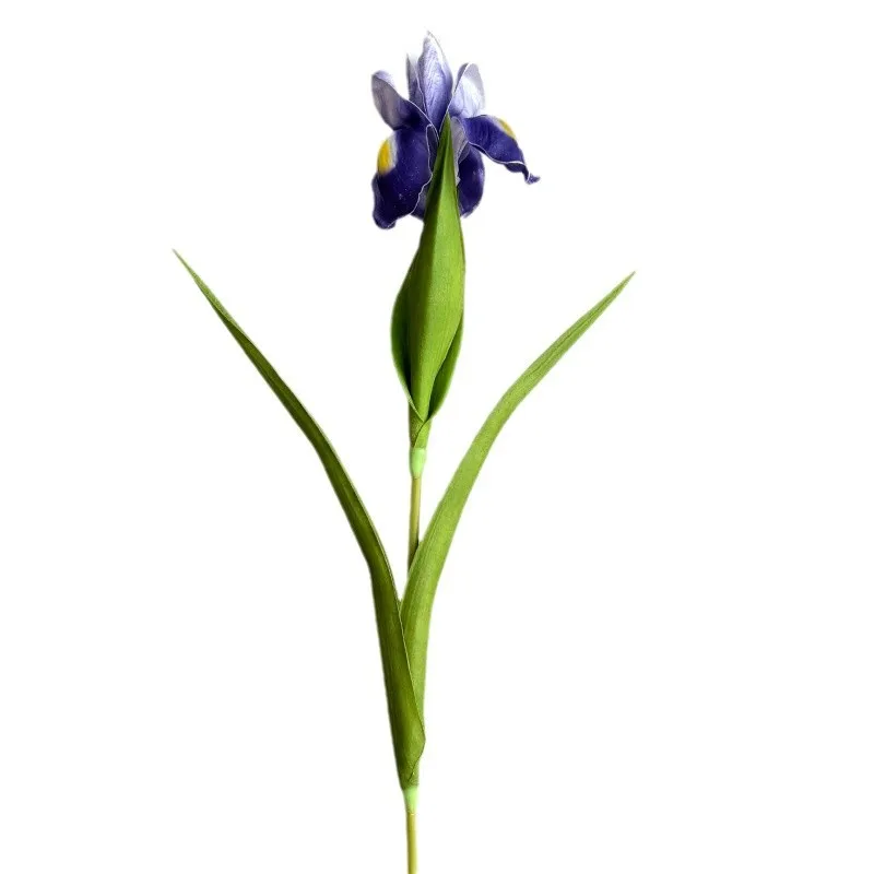 22.8 Inch Artificial Iris Flower Real Touch PU Faux Flowers for Home Decor Elegant Floral Arrangement #5