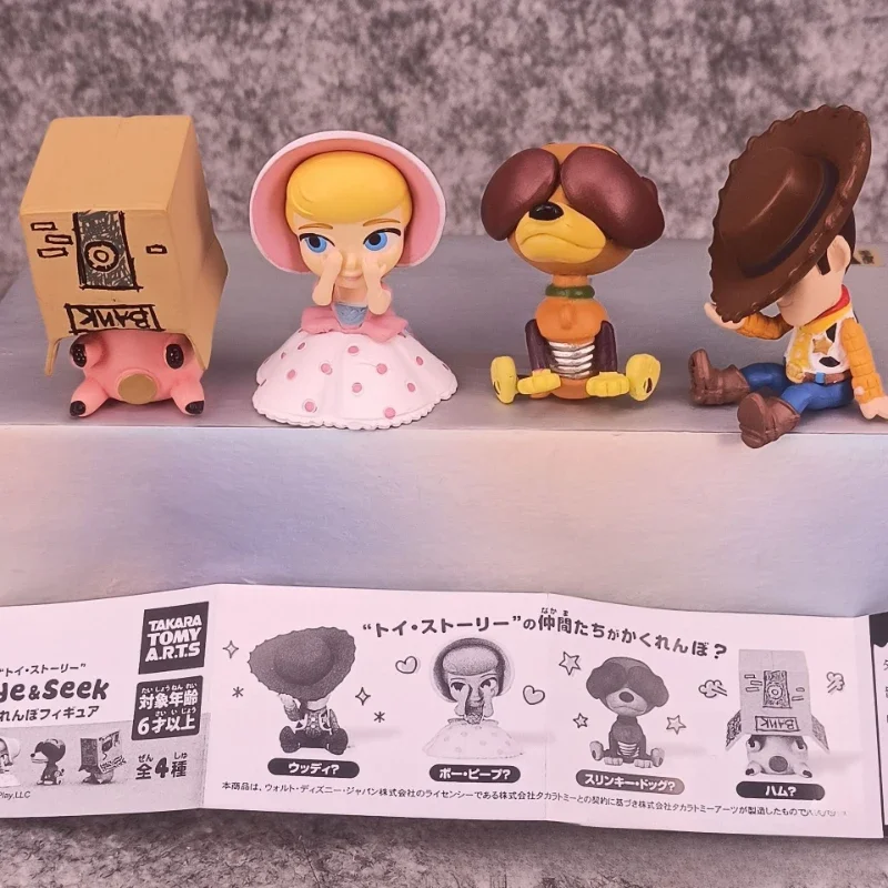 4 pz/set Toy Story Hide and Seek Series Shepherd Girl Spring Dog Action Figures Woody Ornament Decorazione del Desktop Regalo Creativo