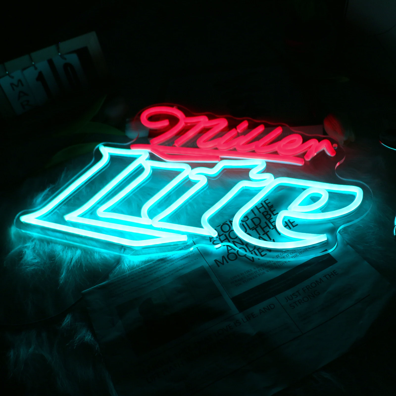 Imagem -06 - Uponray Led Neon Sign 3d Budweiser Beer Bar Pub Club Esculpindo Arte da Parede para Casa Quarto Quarto Escritório Decoração da Fazenda