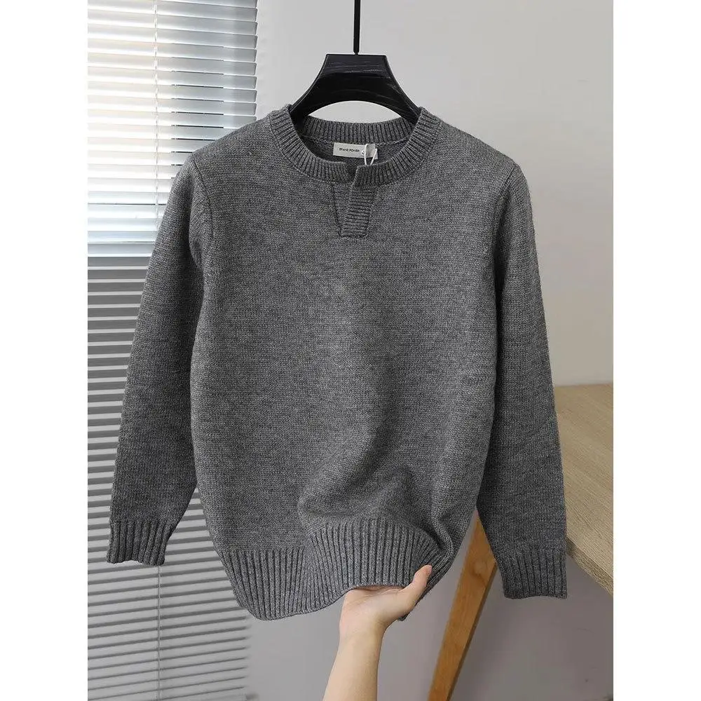 

Чистый цветной мужской пуловер, свитер, круглый Ne Long Sve, полиэфирное волокно, повседневный вязаный свитер, молодежный модный, недеформируемый