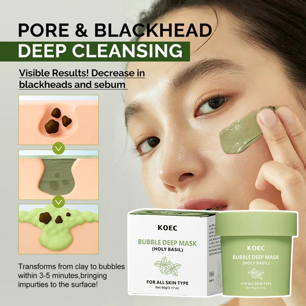 

Bubble Deep Mask Deep Pore Cleansing Bubble Mask Korean Blackhead Wash Off Mask for All Skin Types