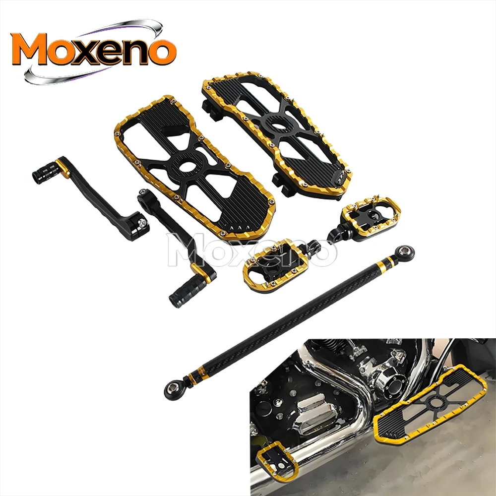 1set Driver Floorboards Foot Rest Pedal Motorcycle Shifter Brake Arm Lever Kits For Harley Touring Special FLHRXS Standard FLHT