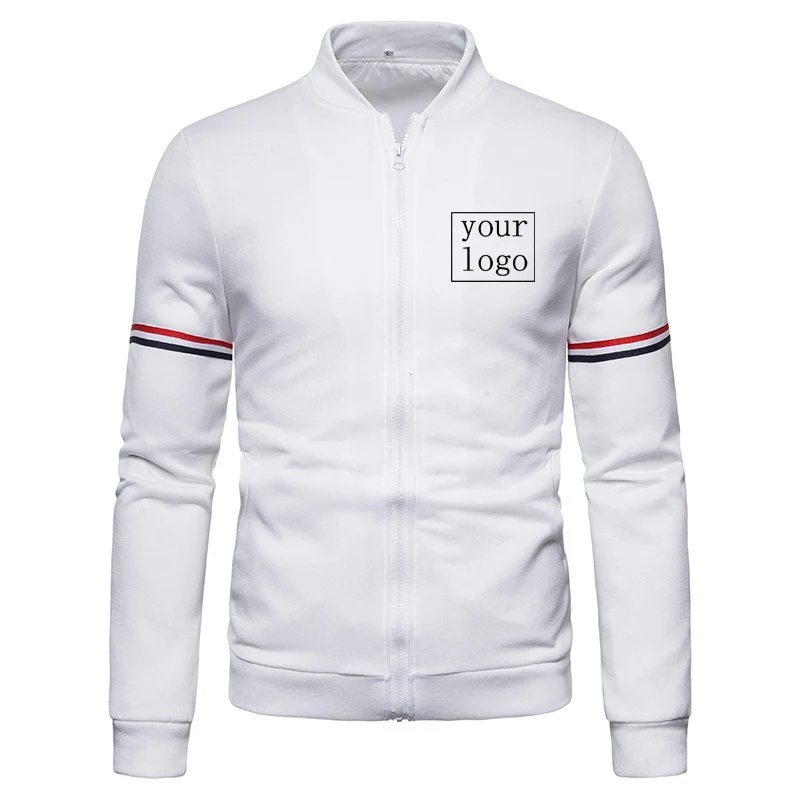 Personalizza il tuo Design giacche cappotto marchio da uomo fai da te Logo stampa moda Outdoor Zipper felpa tuta personalizzata Outwear