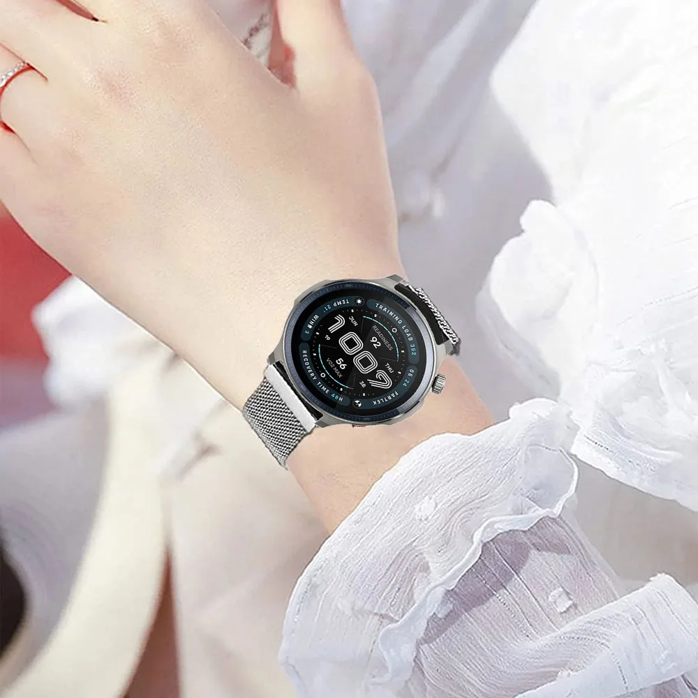 Cinturino ad anello milanese da 20mm 22mm per Amazfit Balance 2/GTR Huawei Watch 5 Bracciale magnetico da 46mm per Samsung Galaxy Watch 7 6 5 4