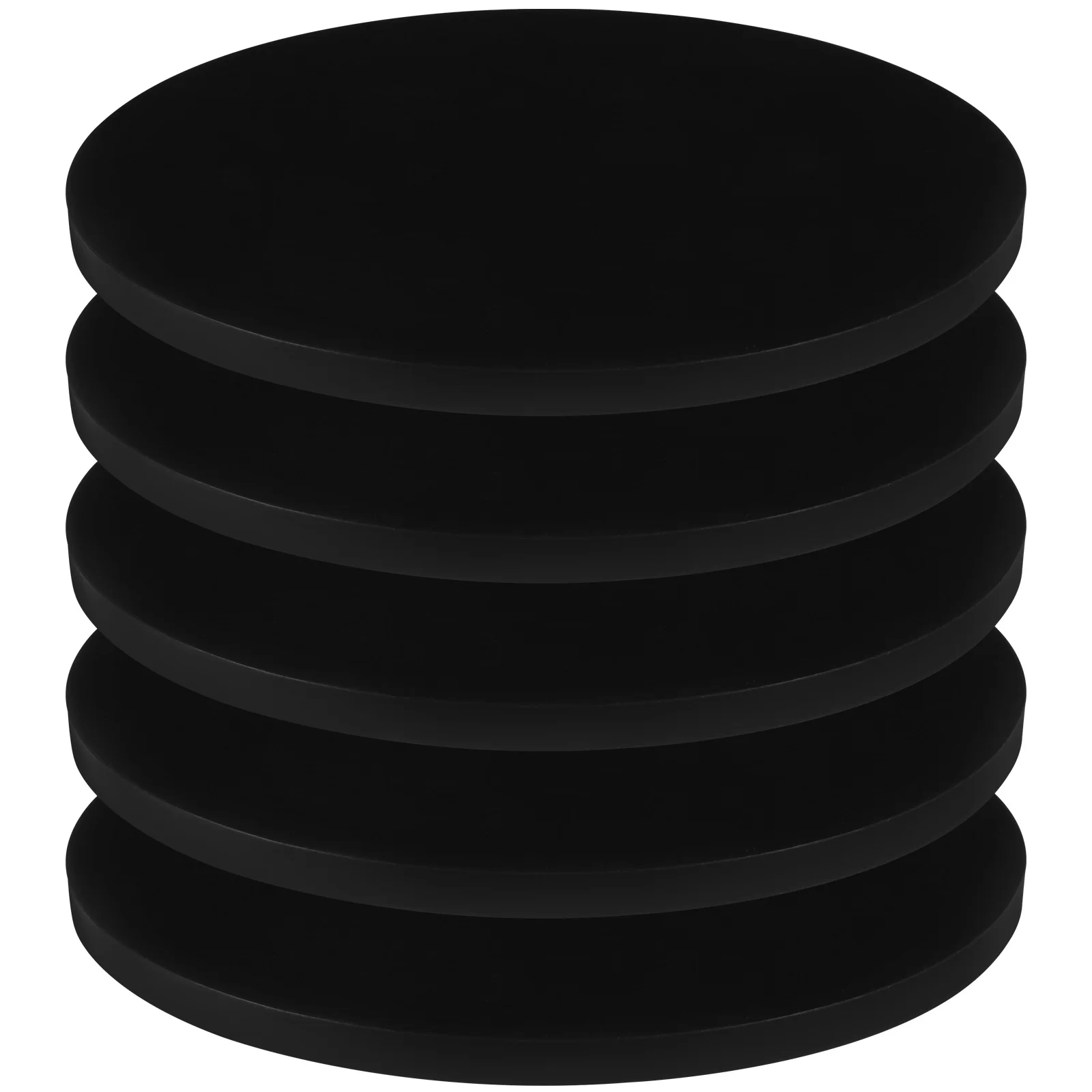 5 قطع من سجادات أكواب السيليكون لافتة للنظر للاستخدام اليومي في المنازل، قواعد أكواب للمشروبات السوداء للضيافة للمشروبات #4