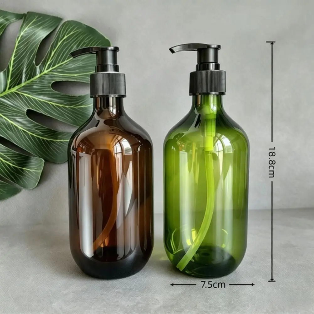 500ml Amber Spray Bottle Fine Mist Pump Container PET Refillable For Toner Essential Oil Cosmetic Travel Tool