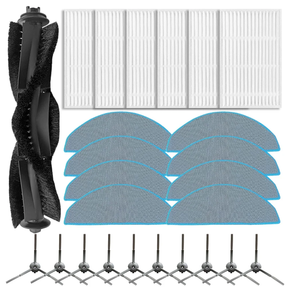 Complete Mop Cloth and Brush Kit For For ILIFE V20 and Vyzzle D10 with Filters For For Superior Cleaning PerFor Formance