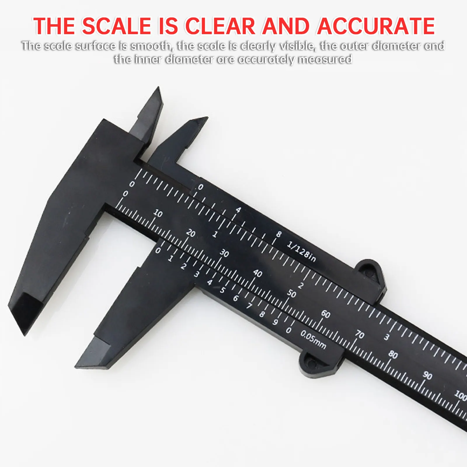 0-150mm Sliding Vernier Caliper Plastic Gauge Caliper Double Scale Ruler For Jewelry Measurement School Student Measuring Tool