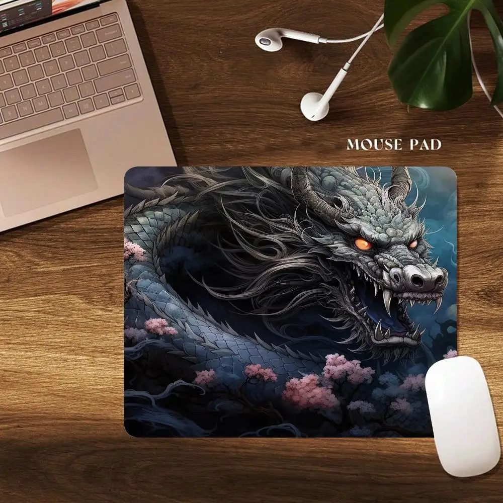 

Dragon pattern anime small-sized mouse pad desk mat gaming mats gamer pc accessories laptop office pads rubber anti-slip