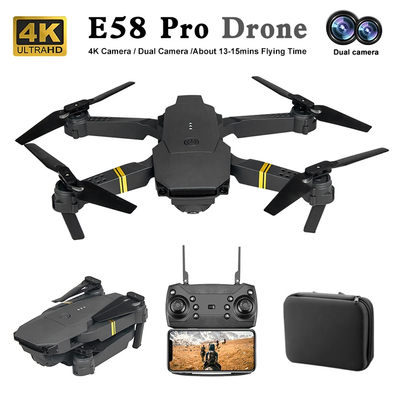 New E88/E58 Professional Aerial Photography Dual Camera 4K HD Drone Wide Angle Obstacle Avoidance RC Quadcopter Toys Gifts