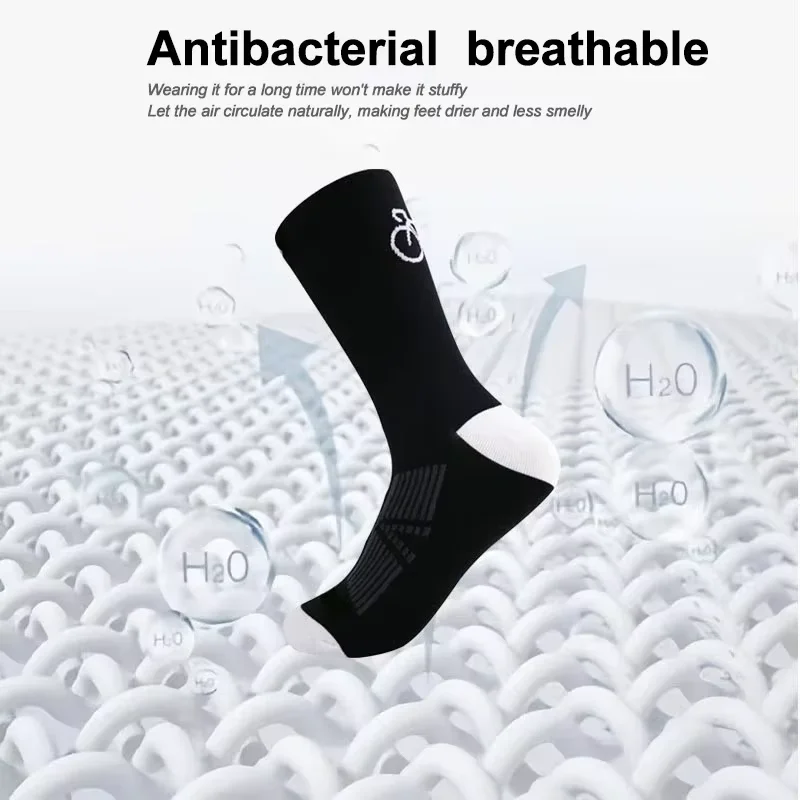 Professionelle Fahrradsocken MTB Bike Socken Atmungsaktive Schnelltrocknende Rennradsocken Outdoor-Sport Renn-Lauf-Fahrradsocken – Detail 5